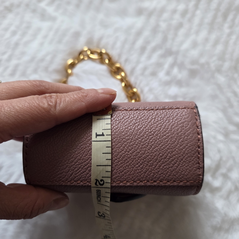 Burberry  Mini Bucket Tote Pink and Tan Bag with Gold Accents - Picture 10 of 16